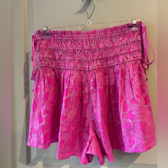 Milly Cabana Wendy Lurex Jacquard Skort Pink Size M NWT - Picture 4 of 9